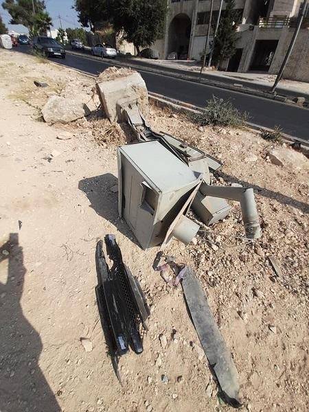 تحطيم كاميرا لرصد السرعة بوادي السير