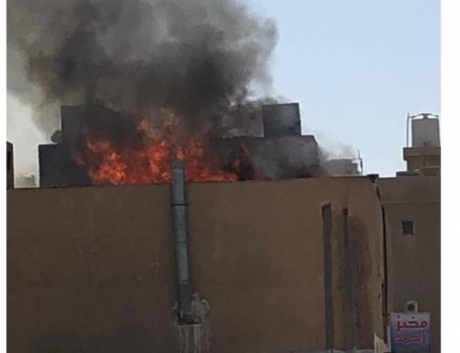 حريق في احد المطاعم السياحيه في جرش