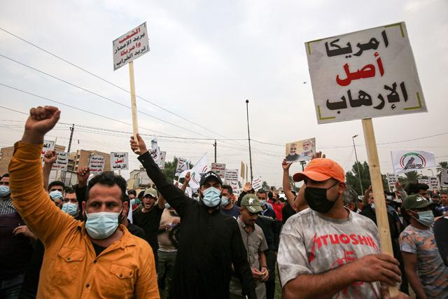 Hundreds in Baghdad demand ouster of US troops from Iraq