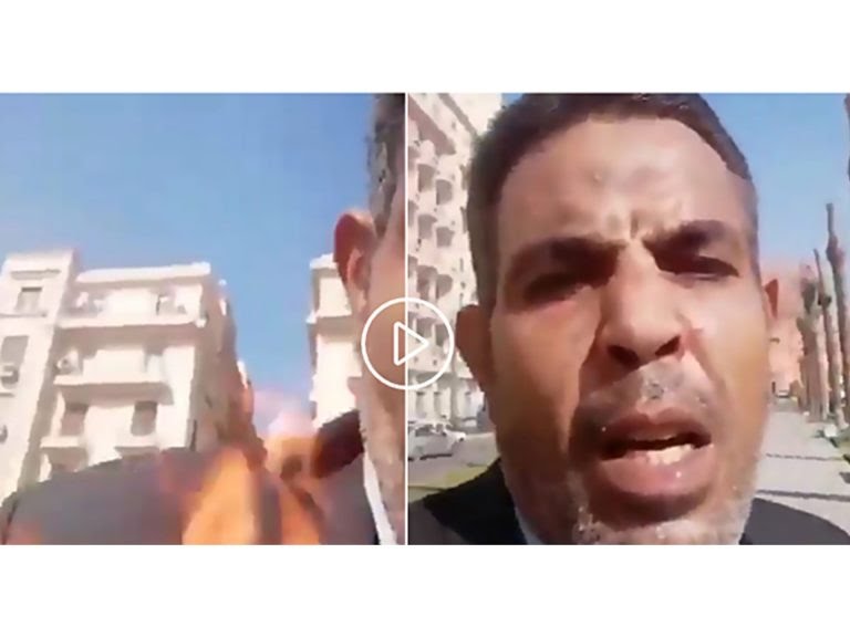 مصري يحرق نفسه وسط ميدان التحرير