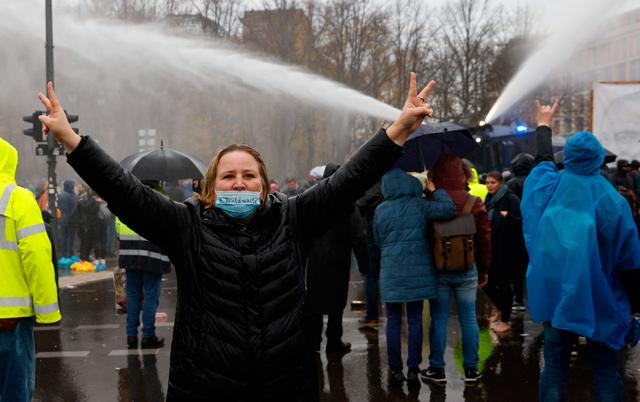 Protesters clash with police in Berlin shutdown demonstration