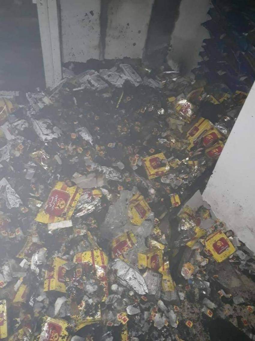 حريق في المؤسسة المدنية في الرمثا... صور