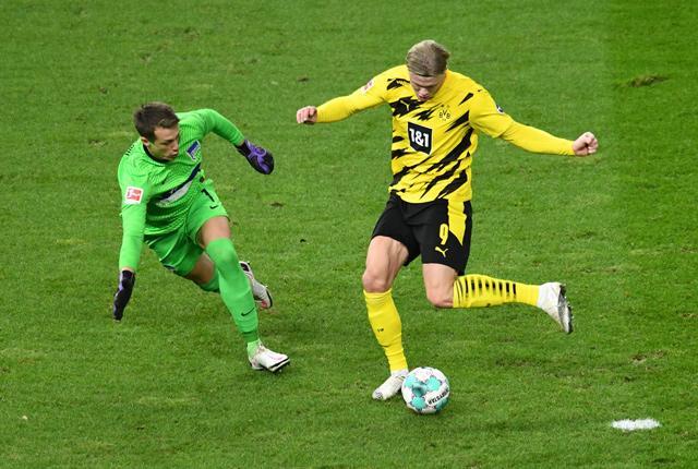 Haaland scores four as Dortmund cut Bayern’s lead