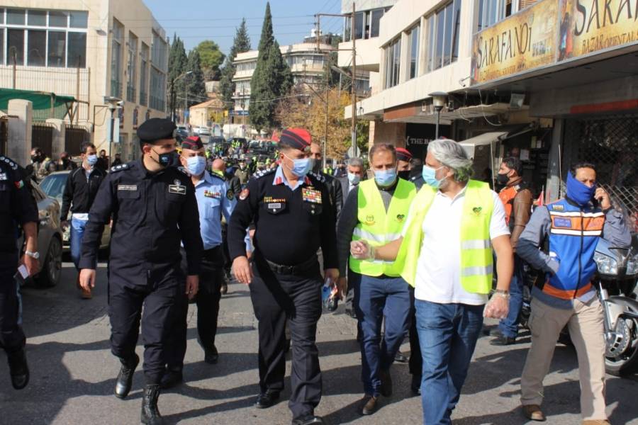 قائد أمن إقليم العاصمة يطلق مبادرة يدا بيد نحمي اردننا الغالي