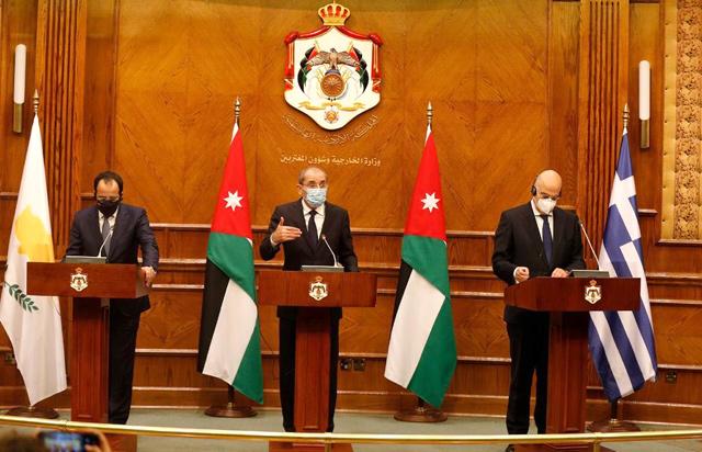 Jordan, Greece and Cyprus FMs reaffirm coordination ahead of tripartite summit