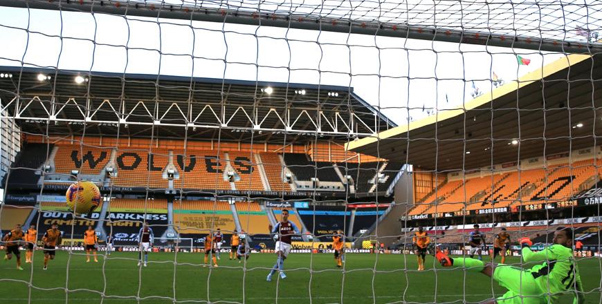 Villa sink Wolves thanks to El Ghazi’s late penalty