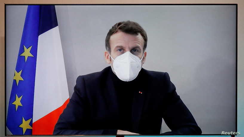 ماكرون يعاني من الحمى والسعال والتعب