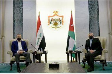 الملك يبحث سبل توسيع التعاون مع رئيس وزراء العراق