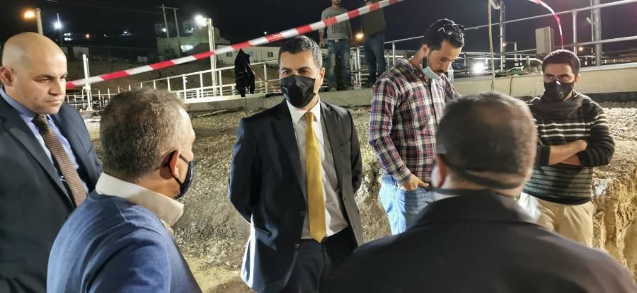 وزير المياه يشرف مساء اليوم  على اصلاح تسريب في مشروع وادي العرب ٢ 