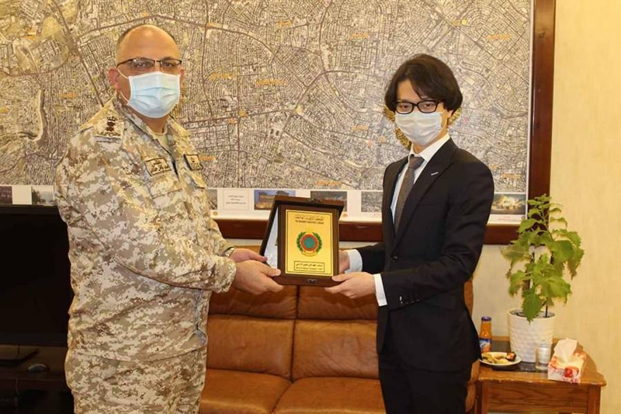 العقيد حدادين يستقبل السكرتير الثاني لدى السفارة اليابانية في المملكة