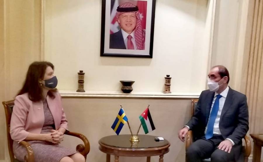 الصفدي يستقبل وزيرة خارجية السويد في عمان