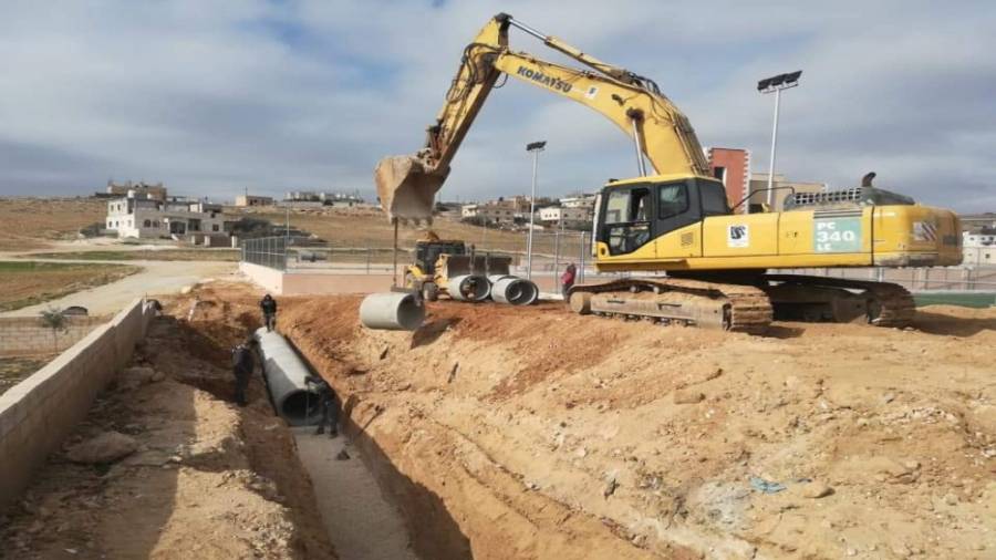 بلدية لواء الموقر تنفذ مشروع عطاء تصريف مياه الأمطار بقيمة جمالية 58 ألف دينار