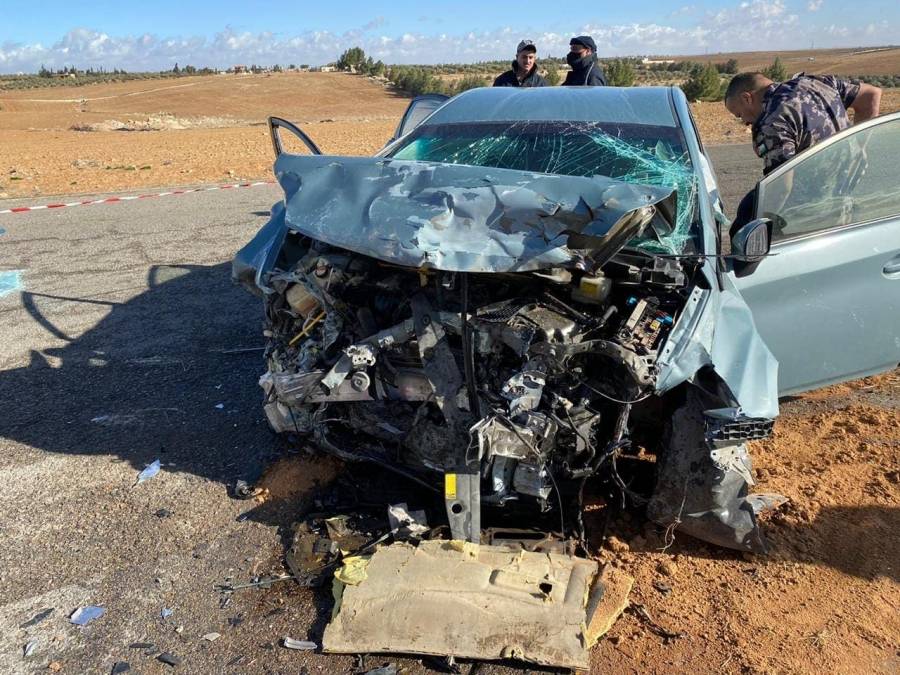 بالصور... وفاة وإصابة بحادث سير في مادبا