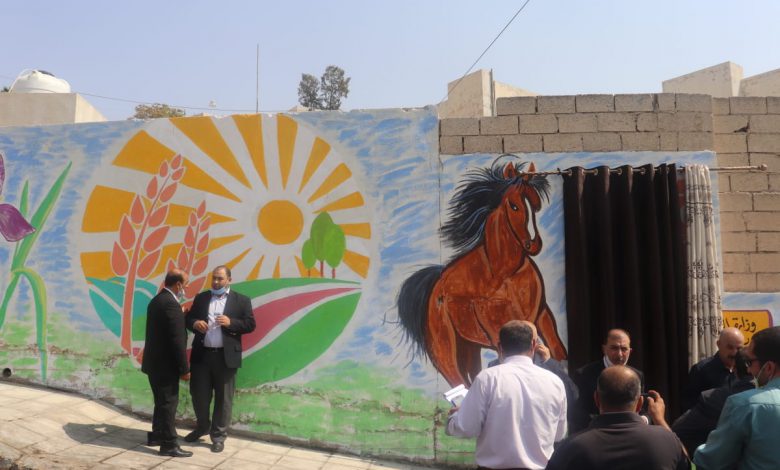 جدارية فنية بمناسبة مئوية الدولة الأردنية بالزرقاء