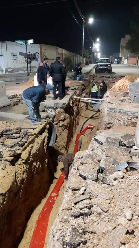 بلدية المفرق الكبرى تباشر بتنفيذ لتصريف مياة الأمطار