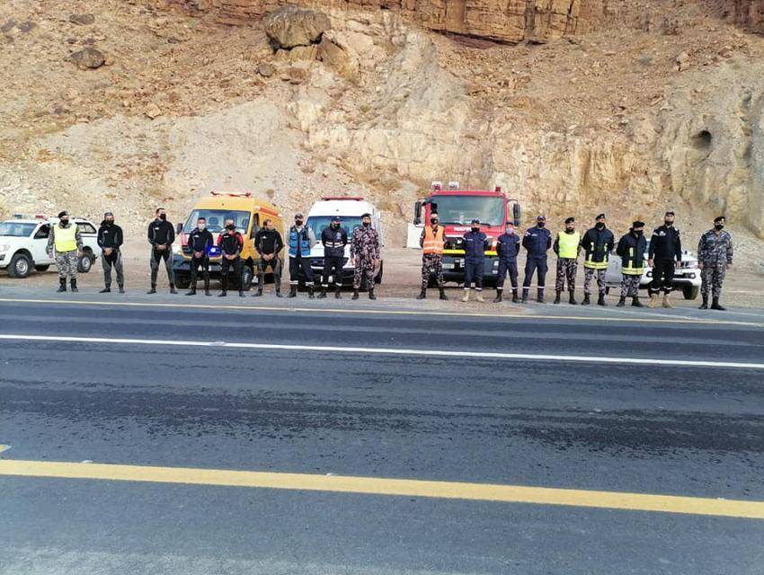 انتشار للدفاع المدني في البحر الميت