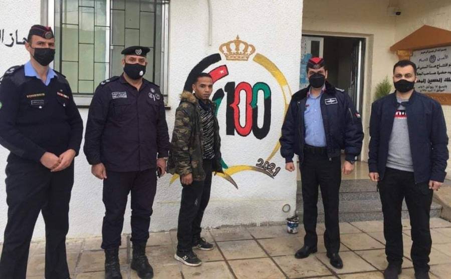 مركز أمن الشونة الشمالية يحتفل  « بمئوية تاسيس الدولة الأردنية »