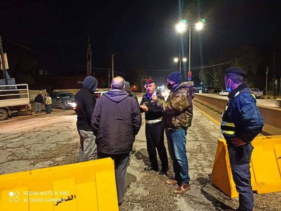 الدوريات الخارجية تصدر تنبيهات الطرق المؤدية من عمان إلى اقليم الشمال