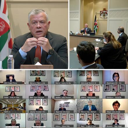 King meets with heads of Jordan’s diplomatic missions