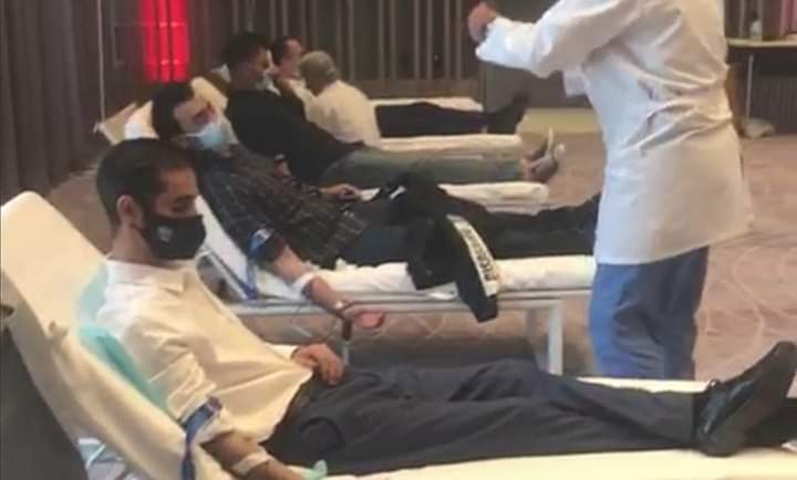 موظفو آيلة و”حياة ريجنسي” يتبرعون ب 100وحدة دم بمناسبة مئوية الدولة