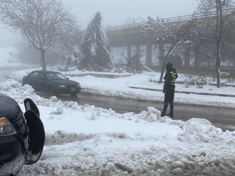 شركة محافظة اربد  تطبق خطة كاملة وتسخر كوادرها والياتها لمواجهة العاصفة الثلجية