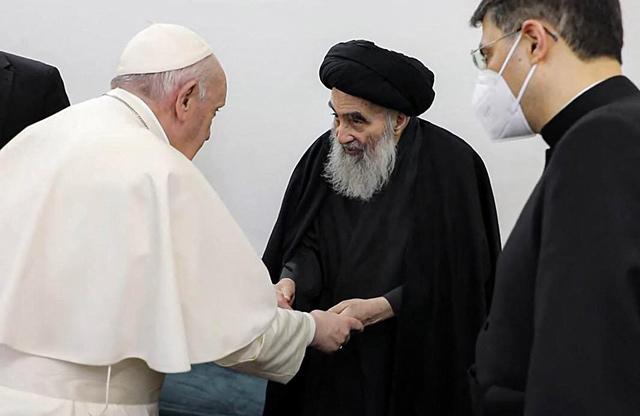 Pope says meeting Shiite cleric good for my soul