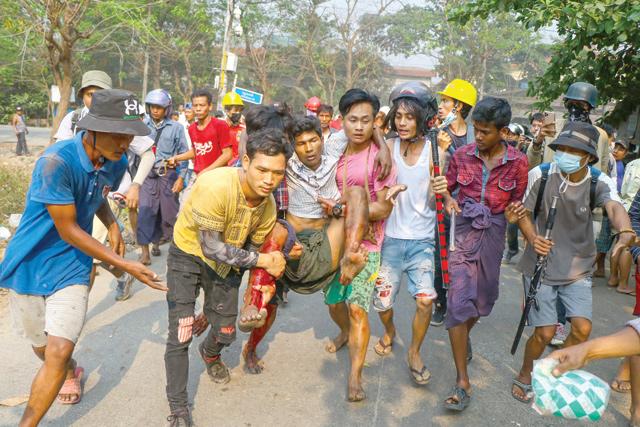 Death toll in protests against Myanmars junta climbs to 18