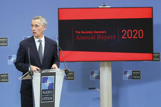 NATO chief says defence spending up despite pandemic