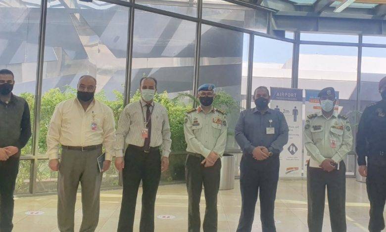 العميد  الشنتير يتفقد مطار الملك الحسين الدولي