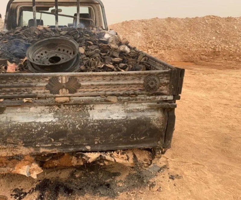 الجيش يدمر مركبة تحمل كميات كبيرة من المخدرات