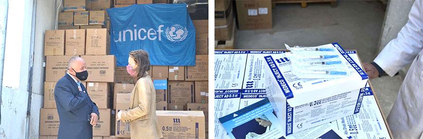 UNICEF donates 1.3 million syringes to support national COVID19 vaccination campaign