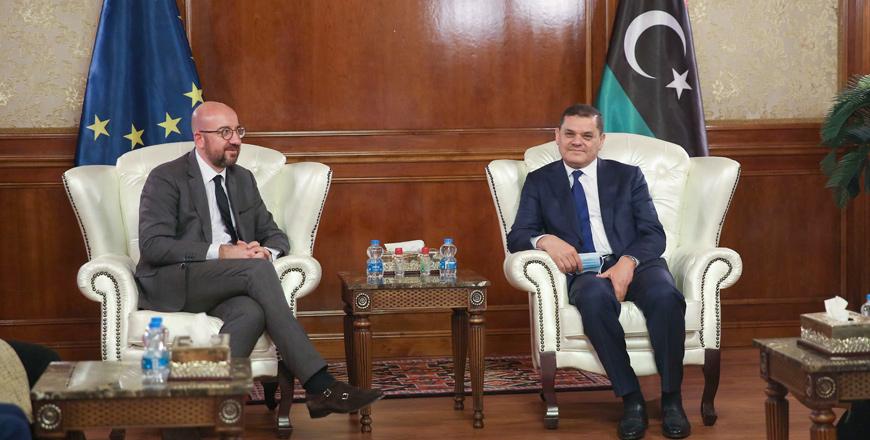 EUs Michel vows support to Libyas interim government