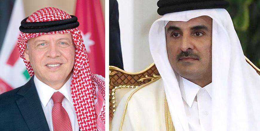King exchanges Ramadan best wishes with Qatar emir