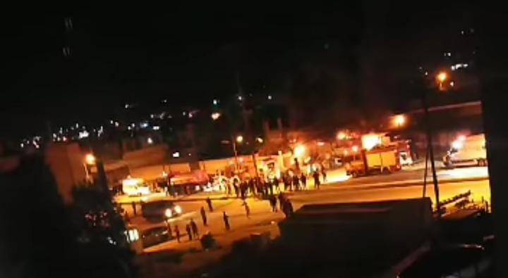 حريق في محل لتصليح الكهربائيات في الخالدية