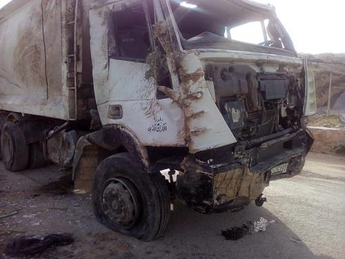 انزلاق طاحنة نفايات لبلدية الكرك دون أية اصابات بشرية