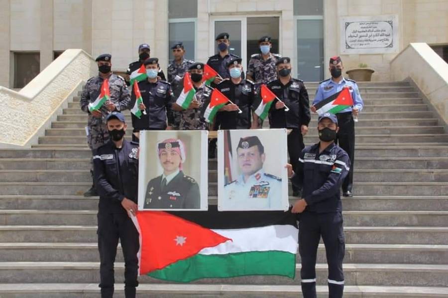 قيادة أمن إقليم الجنوب تحتفل باليوم الوطني للعلم الاردني
