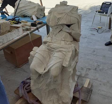 Archaeologists restore 3 ancient Roman statues in Jerash