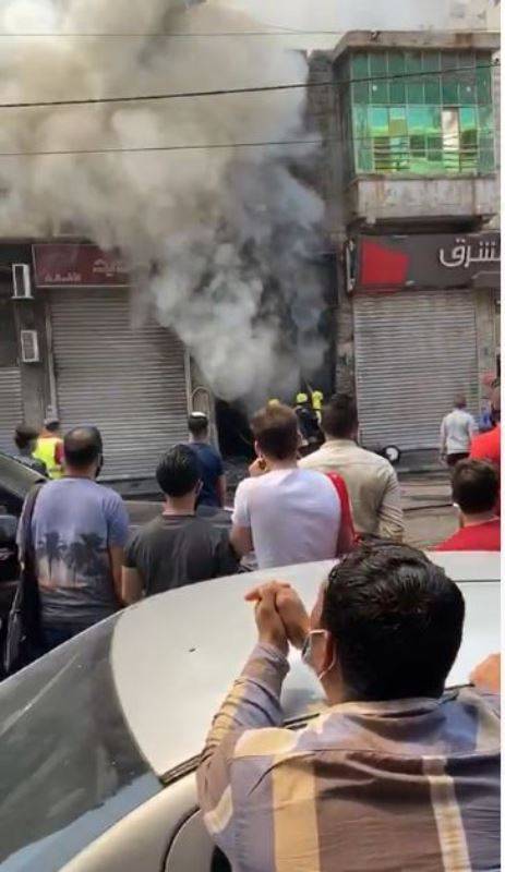 حريق بمنطقة نزول الثالث في عمان (فيديو)