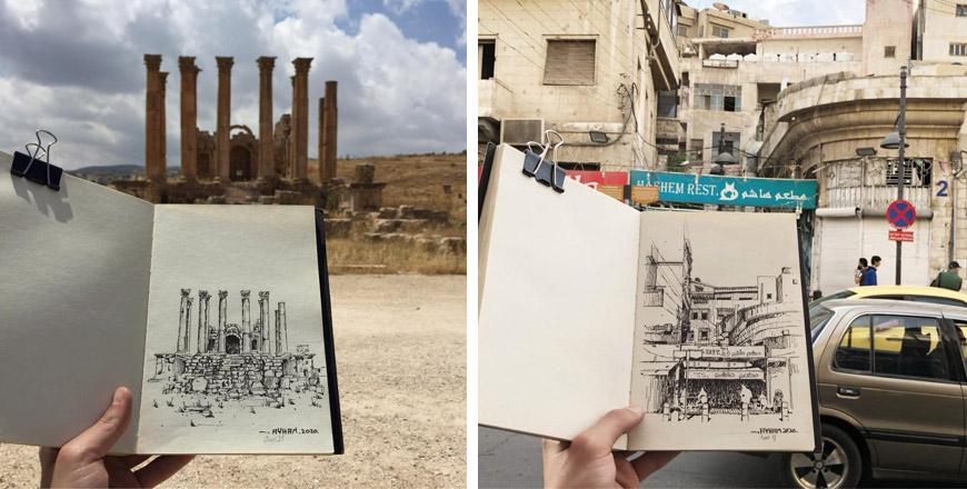 Young sketch artist finds muse in Jordan’s landscape