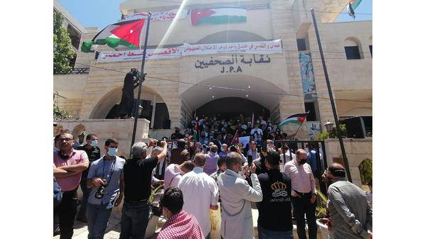 وقفة تضامنية لنقابة الصحفيين دعما للشعب الفلسطيني