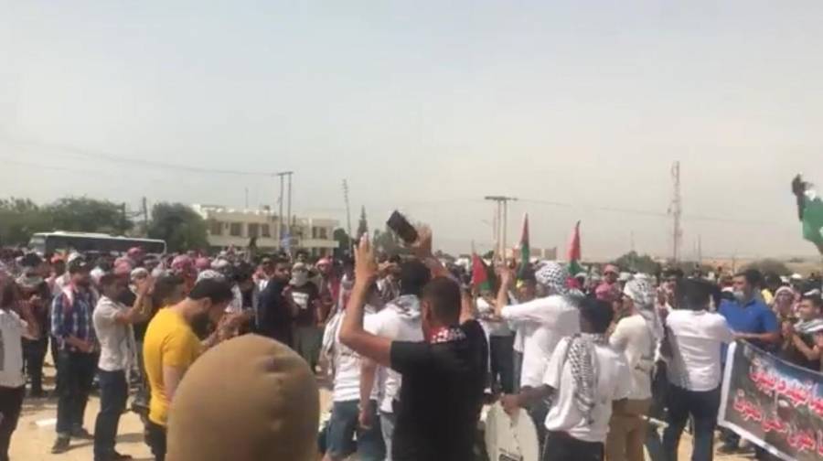 الحدود الاردنيةالفلسطينية تحتفل