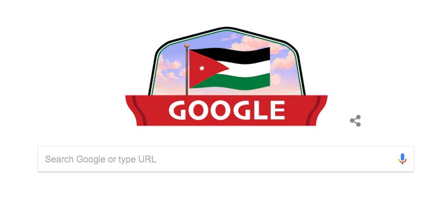 Google celebrates Jordan’s Independence Day with doodle