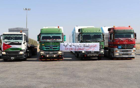 الأردن أول دولة وصلت إلى غزة ثاني أيام العدوان