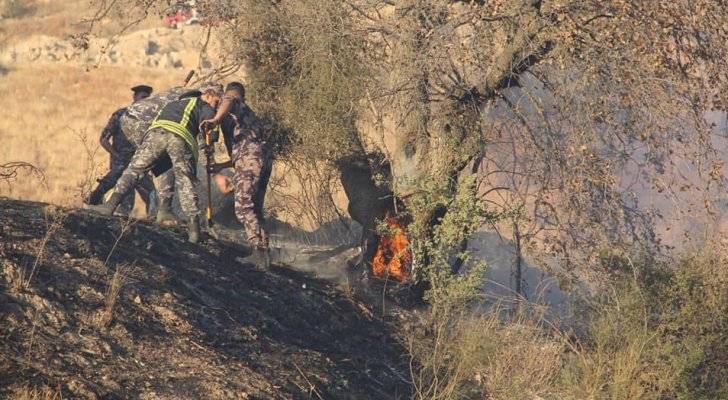 حريق يلتهم مساحات واسعة مزروعة بالقمح جنوب مدينة إربد