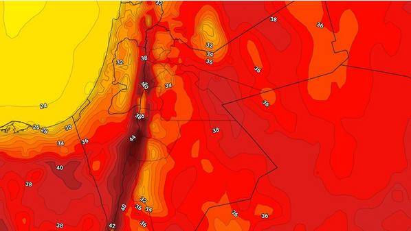 مُنخفض جوي خماسيني اليوم يترافق بذروة الارتفاع على درجات الحرارة