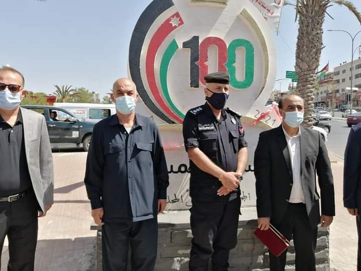 العقيد الدعجة|| يرعى تدشين منحوتة صخرية تحمل شعار مئويةالدولة الاردنية في جرش