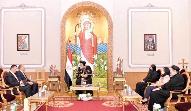 Jordan’s ambassador to Egypt conveys King’s greetings to Pope Tawadros II