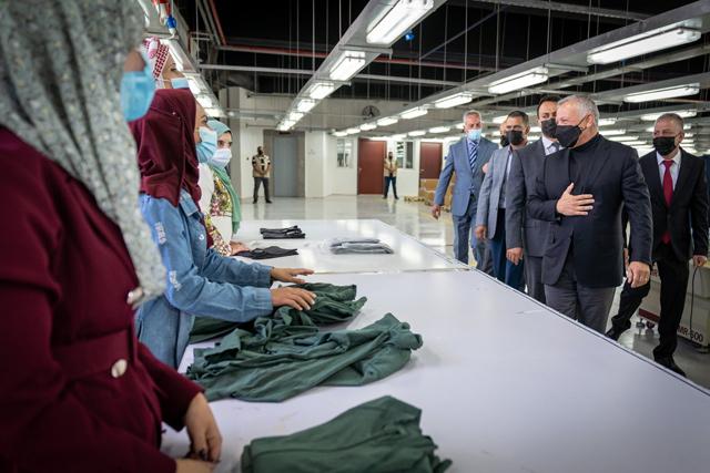 King visits garment factory in Northern Mazar