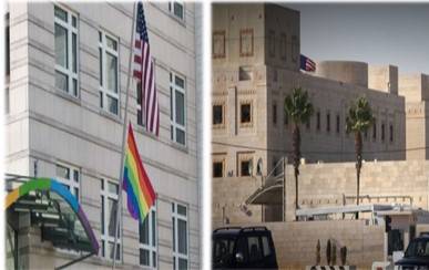 الولايات المتحدة تُعلنها: سنرفع علم المثليين على هيئاتنا الدبلوماسية بجميع أنحاء العالم .. فماذا عن سفارتهم في الأردن؟