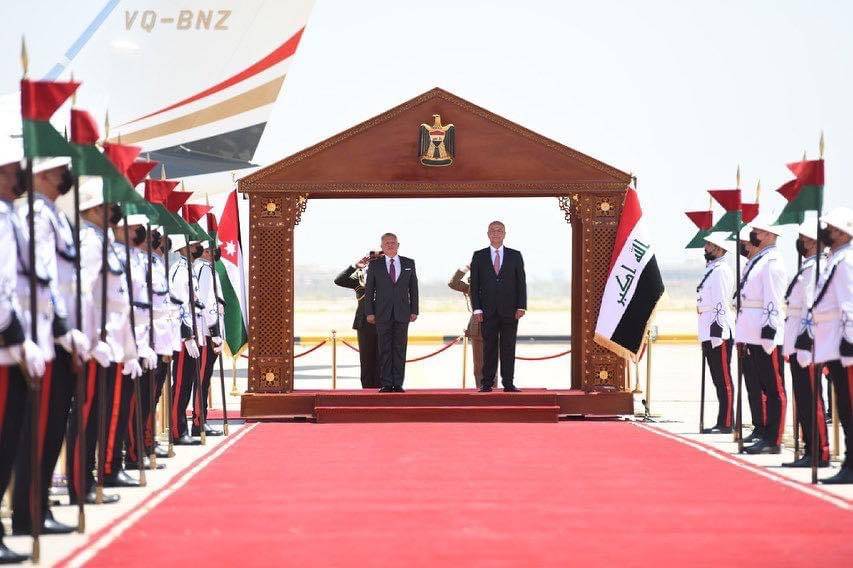 صور من وصول جلالة الملك إلى العراق